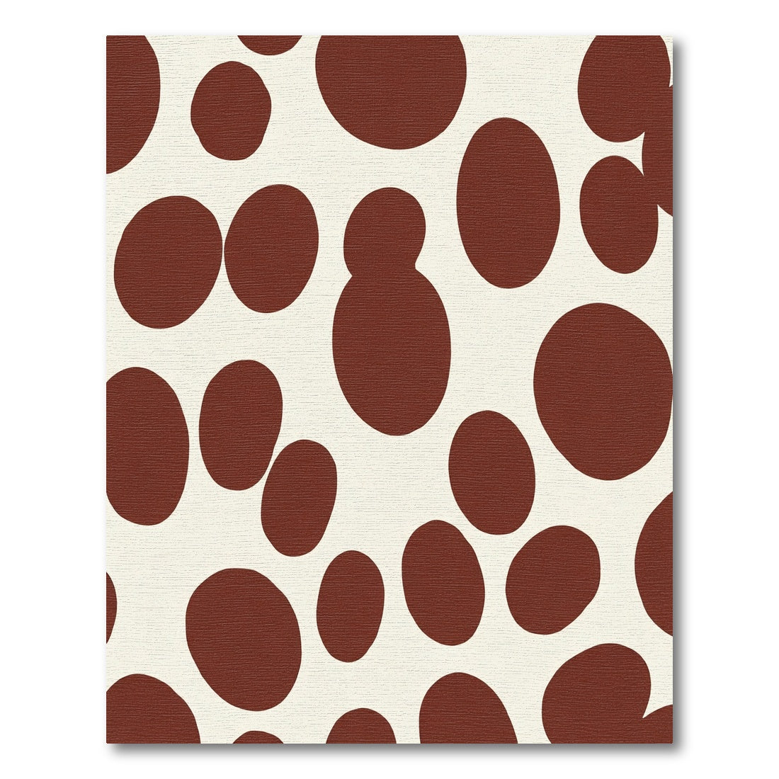 Warm Brown Polka Dot Composition Rug