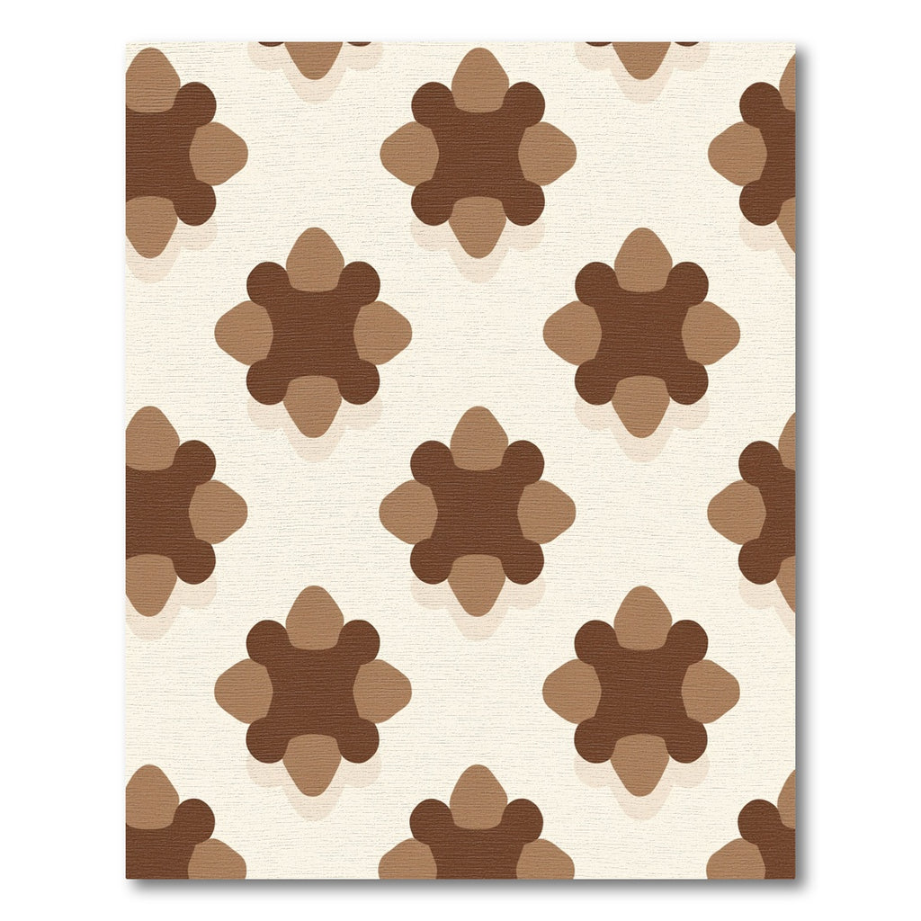 Rich Brown Quatrefoil Repeating Rug