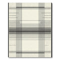 Geometric Black Grid Cream Contemporary Rug