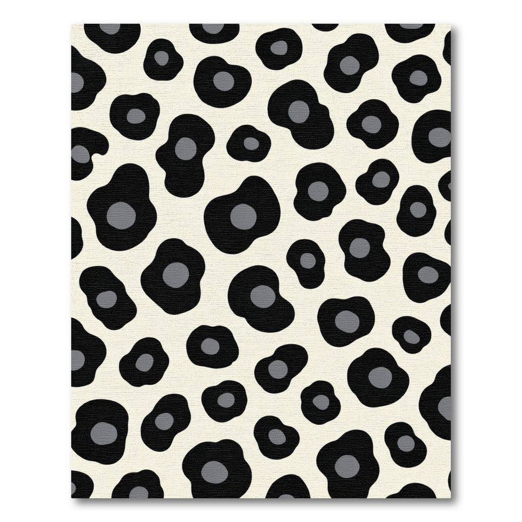 Black Cream Spots Animal Rug
