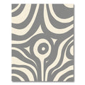 Gray Cream Abstract Swirling Curves Rug