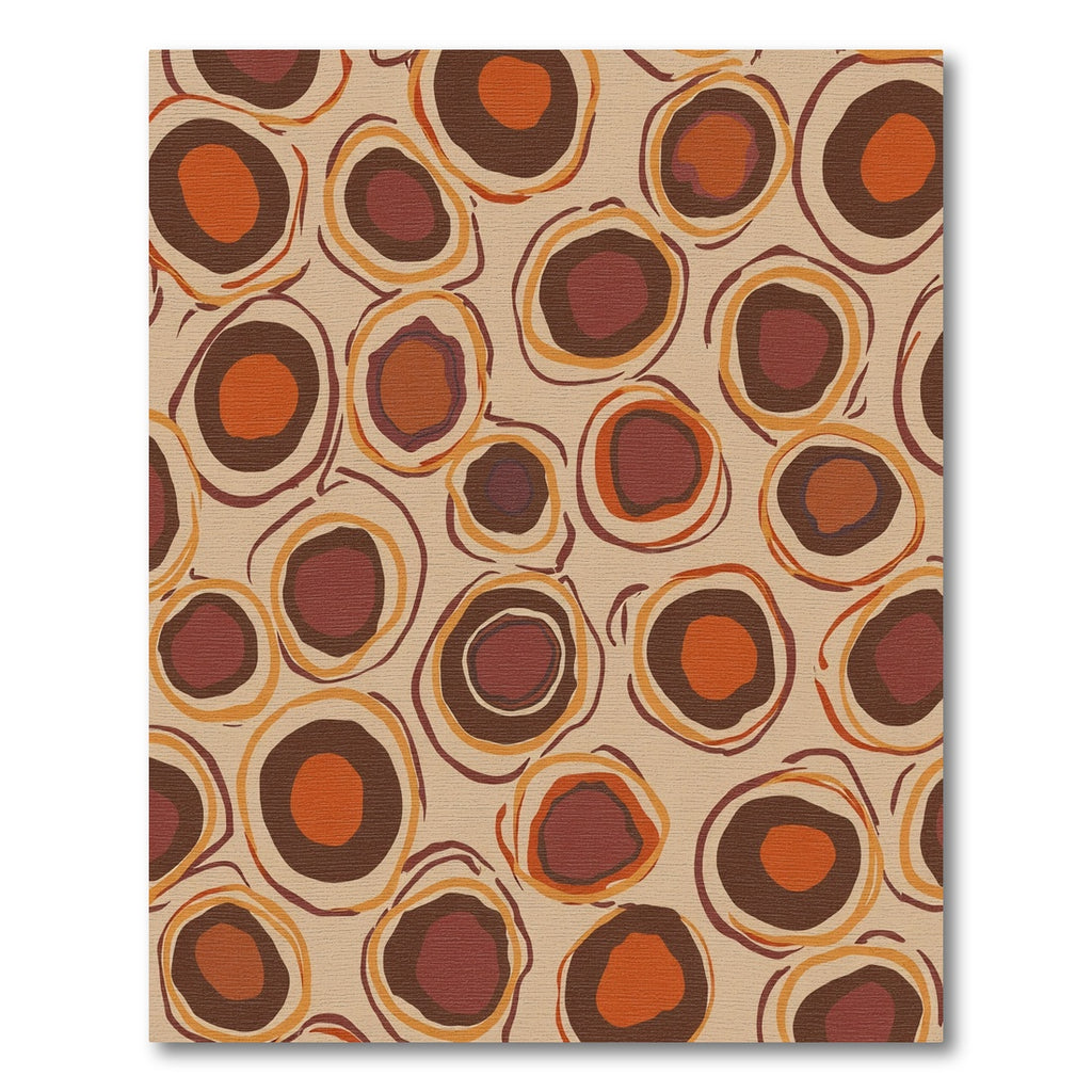 Earthy Tone Abstract Circles Rug
