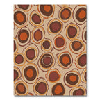 Earthy Tone Abstract Circles Rug