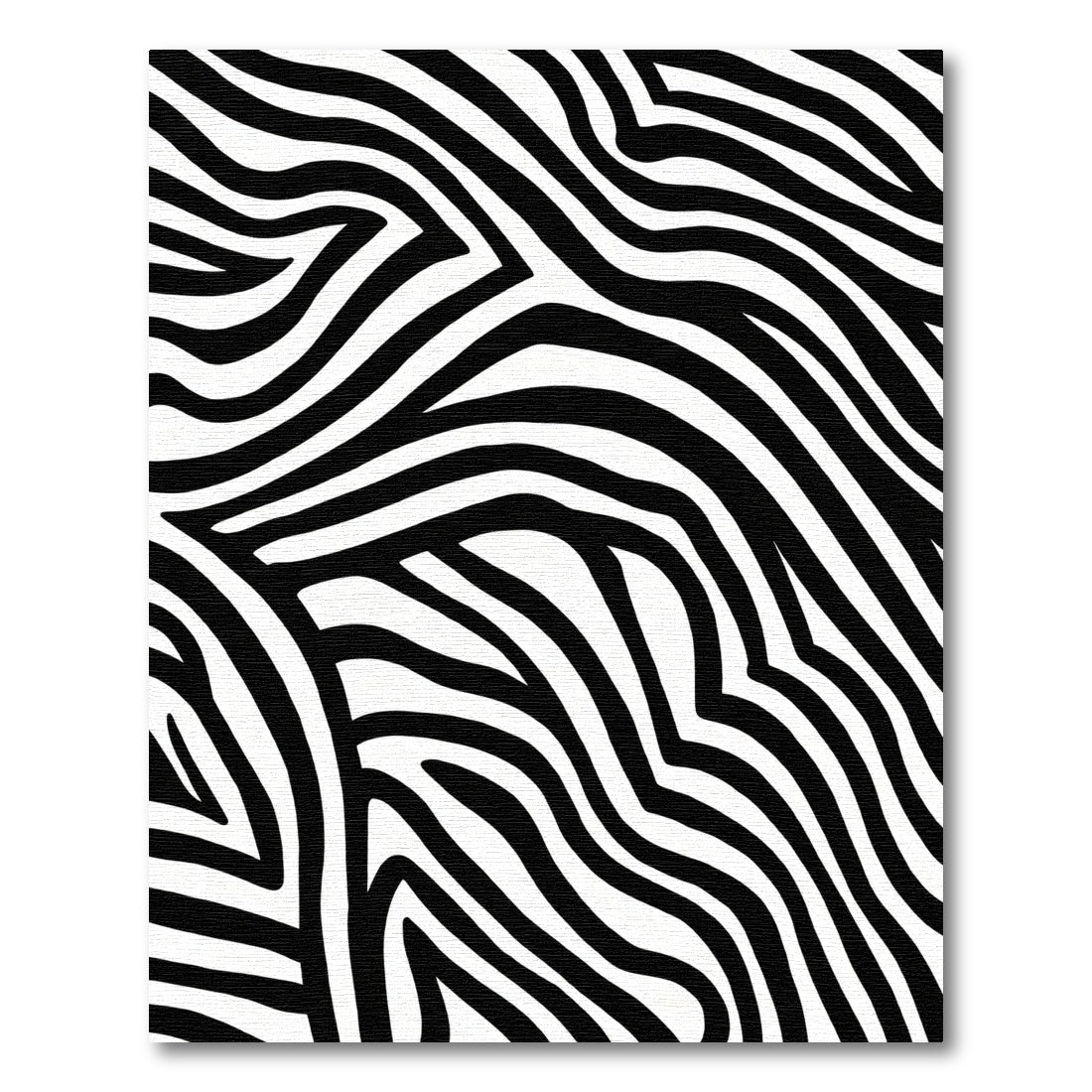 Classic Black White Zebra Stripes Rug