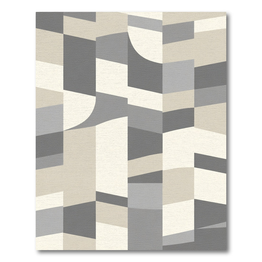 Modern Geometric Terracotta Shapes Rug