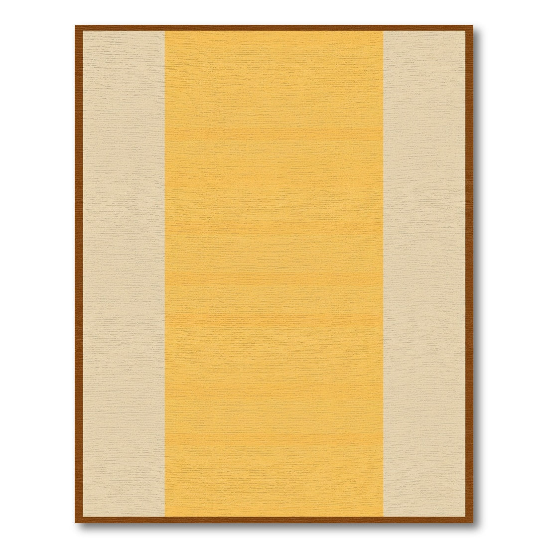 Golden Ochre Cream Color Block Rug