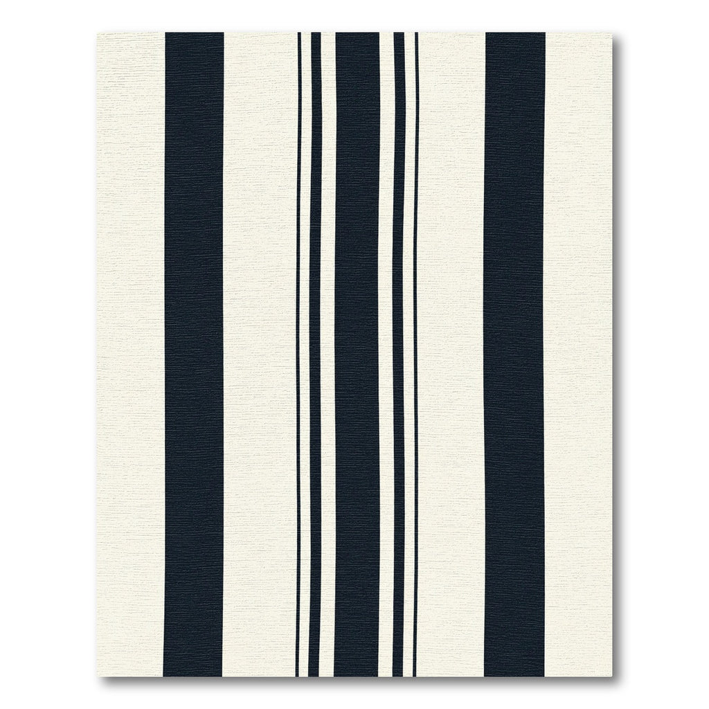 Classic Navy Cream Vertical Stripe Rug