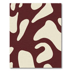 Deep Crimson Organic Blob Abstract Rug