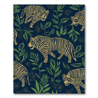 Golden Tigers Amongst Green Foliage Rug