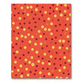Orange Red Yellow Polka Dot Composition Rug