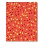 Orange Red Yellow Polka Dot Composition Rug