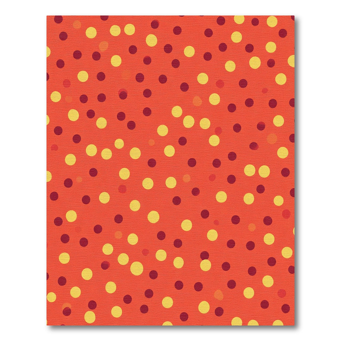 Orange Red Yellow Polka Dot Composition Rug