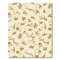 Golden Floral Vine Sketch Rug