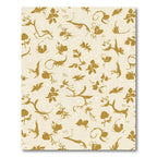 Golden Floral Vine Sketch Rug