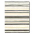 Neutral Cream Black Gold Gray Stripes Rug