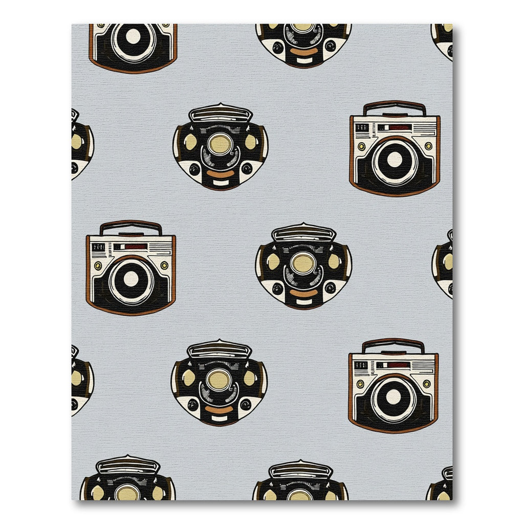 Retro Boombox Graphic Repeat Rug