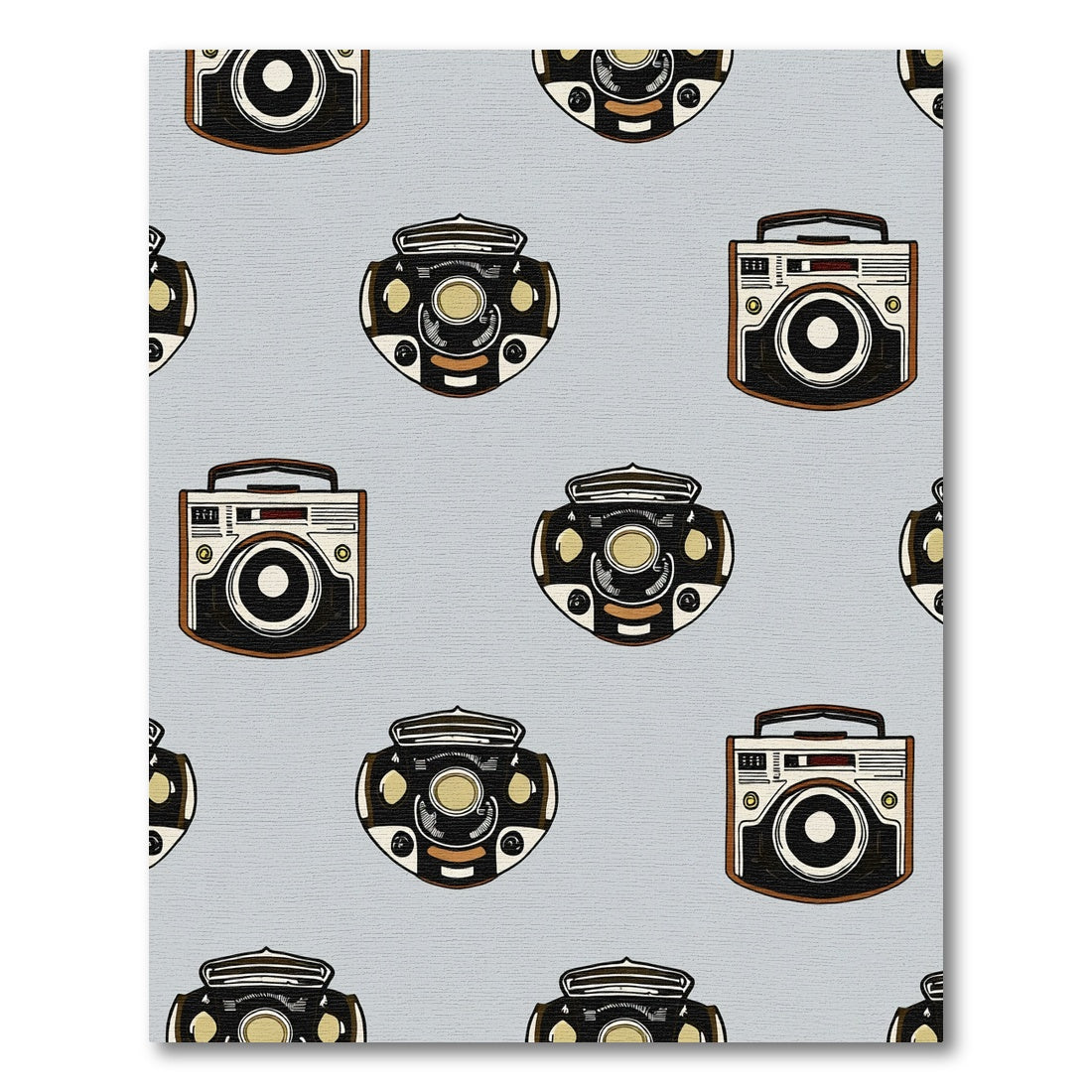 Retro Boombox Graphic Repeat Rug