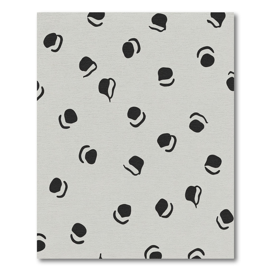 Abstract Black Dot Scatter Rug