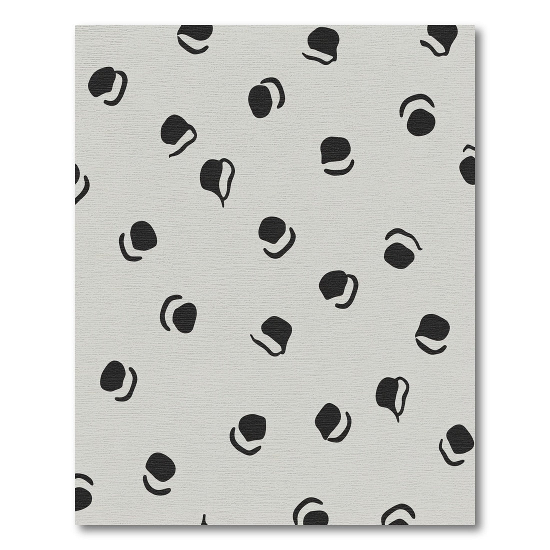 Abstract Black Dot Scatter Rug