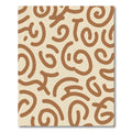 Earthy Brown Abstract Swirls Rug