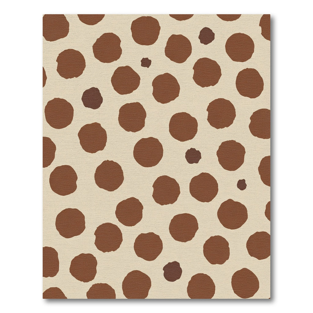 Earthy Brown Freeform Polka Dot Rug