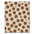 Earthy Brown Freeform Polka Dot Rug