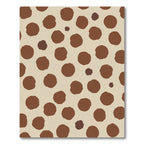 Earthy Brown Freeform Polka Dot Rug