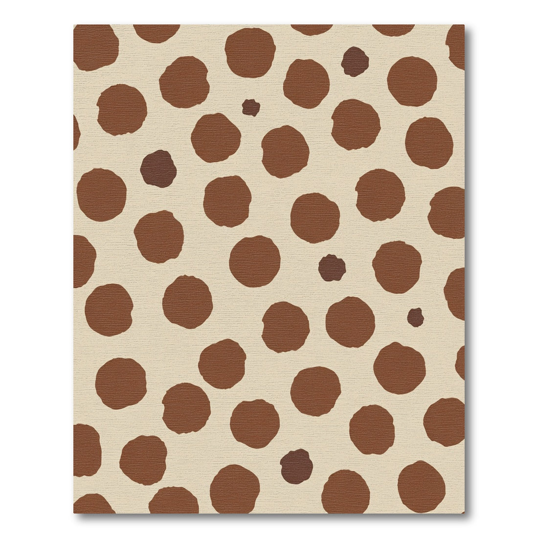 Earthy Brown Freeform Polka Dot Rug