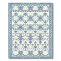 Powder Blue Geometric Aztec Diamond Rug