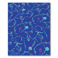 Abstract Blue Floral Vine Arrangement Rug
