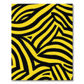 Bold Yellow Black Wavy Stripe Rug