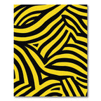 Bold Yellow Black Wavy Stripe Rug