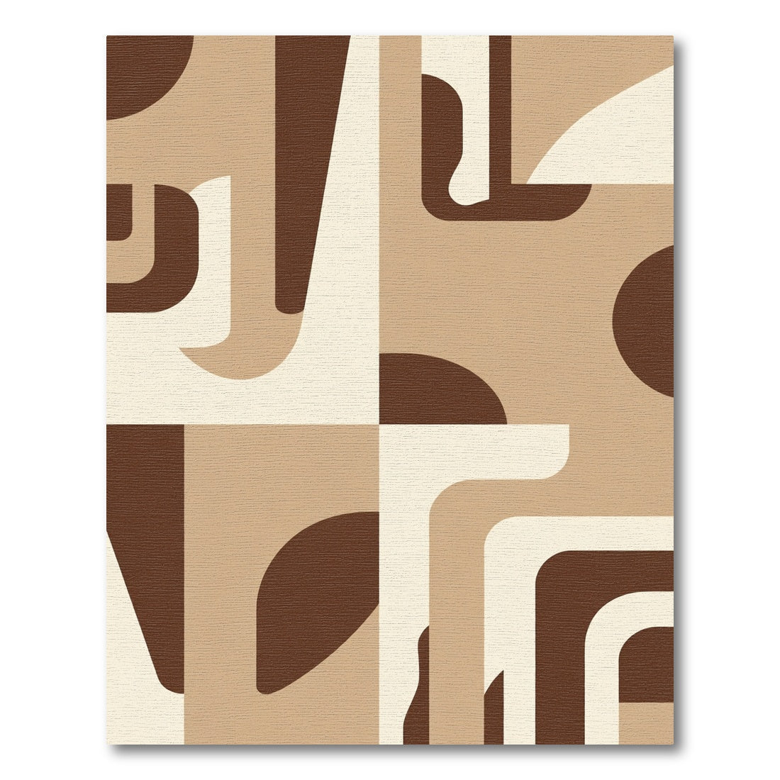 Retro Mid Century Geometric Abstraction Rug