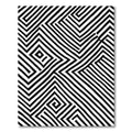 Monochrome Geometric Optical Illusion Rug