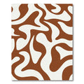 Brown and Cream Swirl Abstract Rug