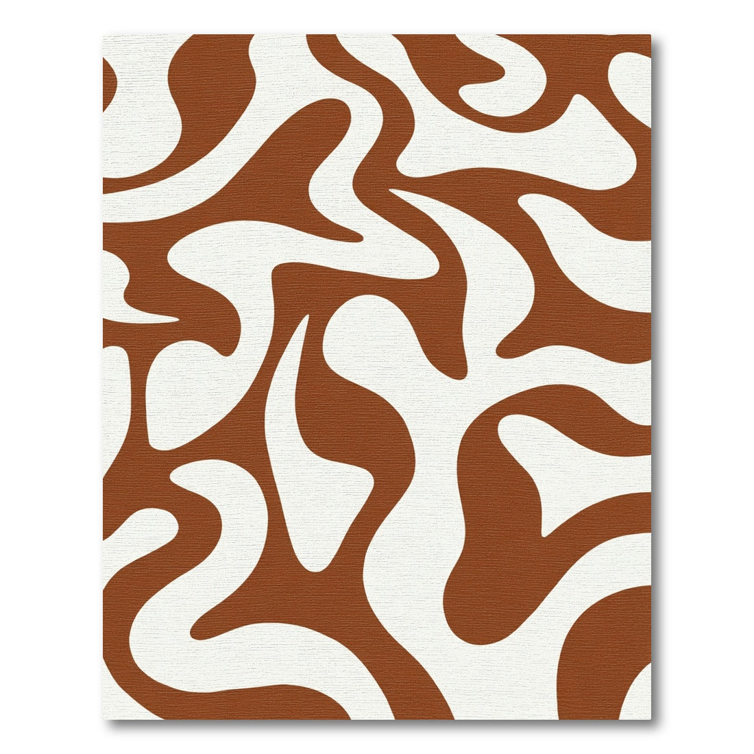 Brown and Cream Swirl Abstract Rug