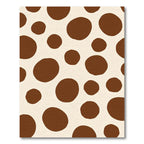 Brown Circles Abstract Composition Rug