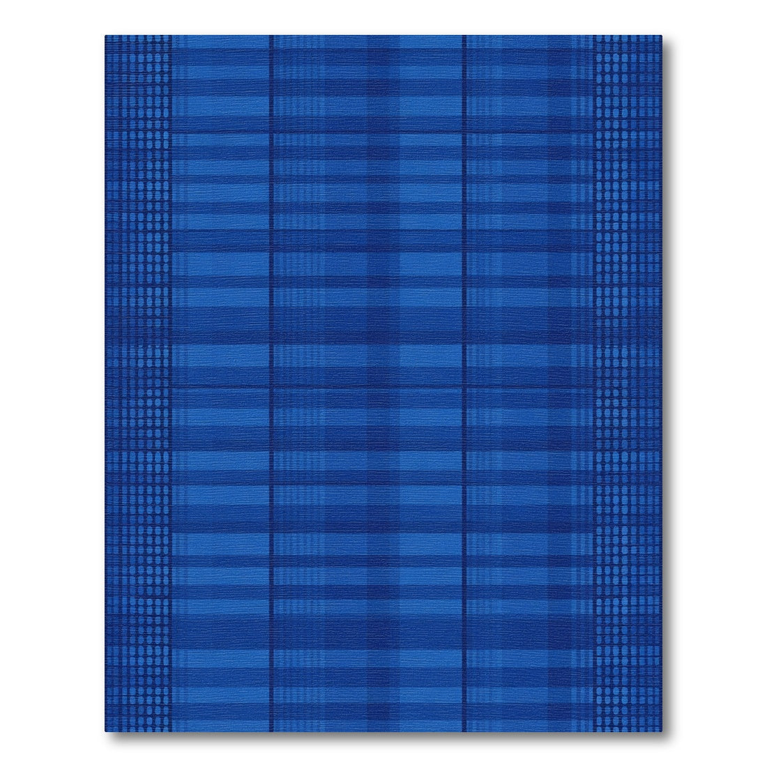 Deep Blue Gradient Plaid Dots Rug