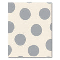 Cream Gray Polka Dot Burst Rug