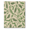 Lush Green Branch Foliage Pattern Rug