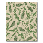 Lush Green Branch Foliage Pattern Rug