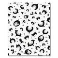 Abstract Black Jagged Forms Rug