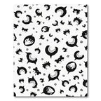 Abstract Black Jagged Forms Rug