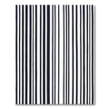 Modern Black White Vertical Stripes Rug