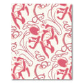 Abstract Pink Calligraphy Swirl Rug
