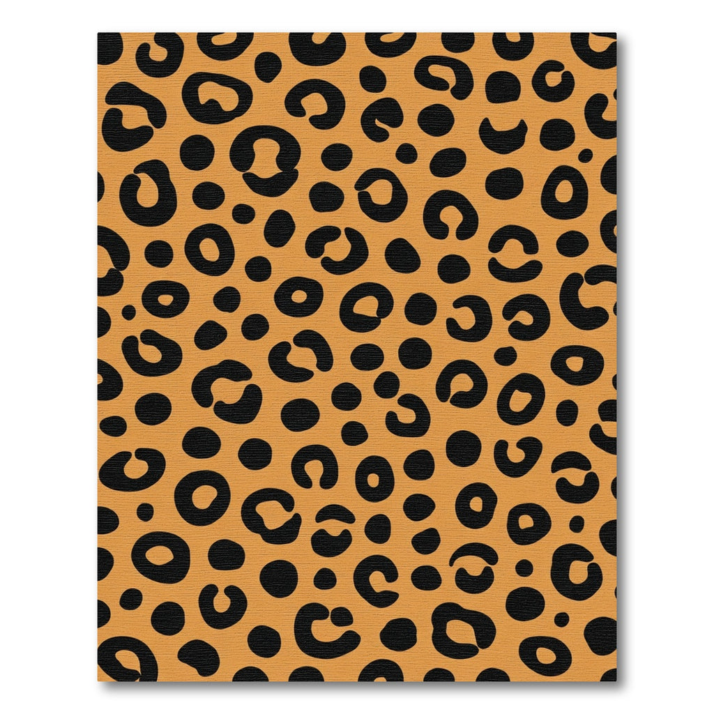 Bold Orange Black Leopard Spots Rug