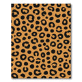 Bold Orange Black Leopard Spots Rug