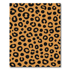 Bold Orange Black Leopard Spots Rug