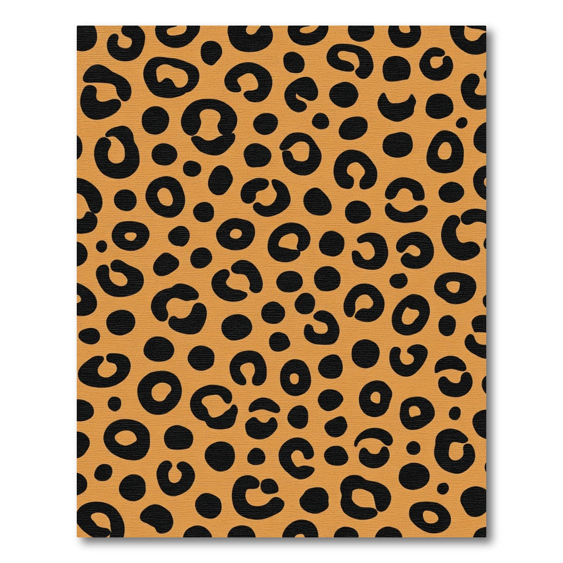 Bold Orange Black Leopard Spots Rug