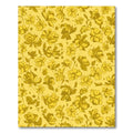Golden Yellow Floral Illustration Rug